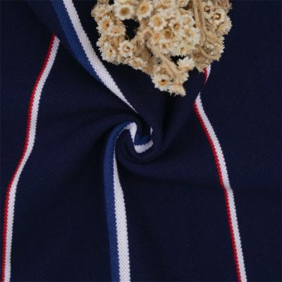 China Durable And High Quality, Not Easy To Deform Striped Knit Fabric For Polo Shirt for sale