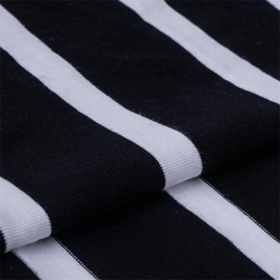 China Breathable And Sweat-Absorbent Durble And Smooth Striped Knit Fabric For Casual Wear for sale