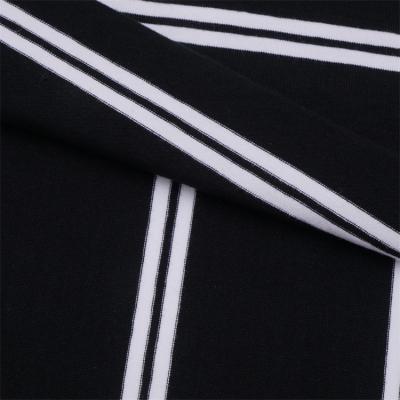 China Smooth Skin-Friendly And Natural  Not Easy To Deform Striped Knit Fabric For Polo Shirt for sale