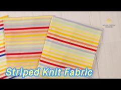 Plain Striped Knit Fabric Combed Soft Clean Hairless For Single Jersey