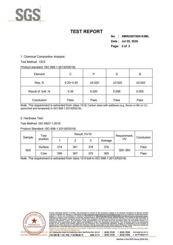 Quanlity Test - Foshan Huangxin  Export Co., Ltd.