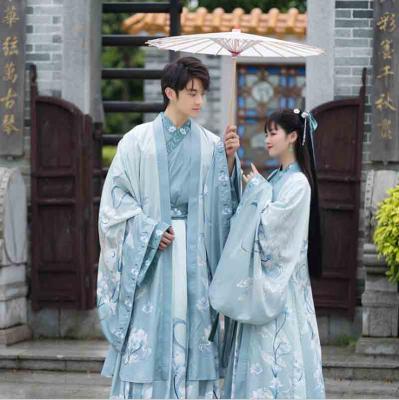 China Chinese Traditional Hanfu Dress JINXIHANFU Hanfu Couples Ancient Chinese Traditional Hanfu Adult Cosplay Costume Hanfu Dress Blue for sale