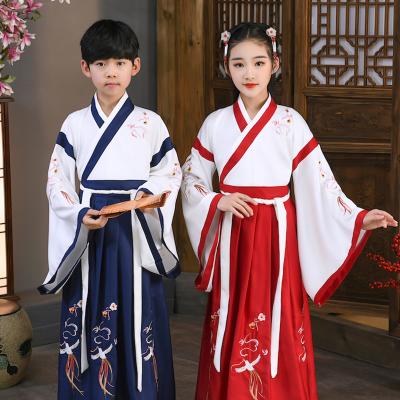 China Factory Price Traditional Chinese Traditional Chinese Style Polyester Baby Boy Children Hanfu For Performance for sale