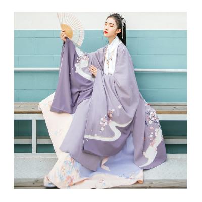 China Traditional Chinese Direct Selling Costume Polyester Autumn Winter Spring Embroidery Outfit Overcoat Performance Hanfu Ancient Coat for sale