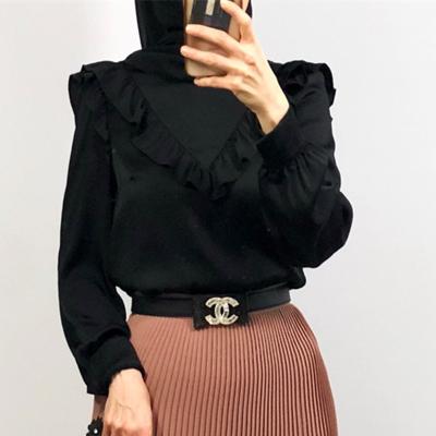 China 2022 newest design Anti-wrinkle muslim tops middle east style soft shirt muslim dress for muslim tops ladies for sale