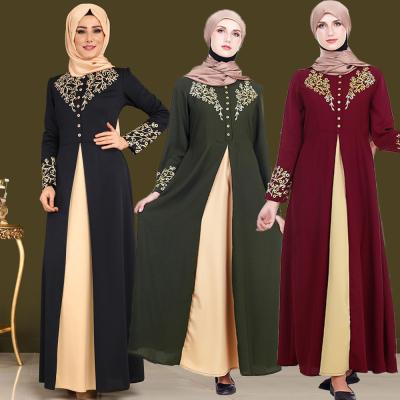 China Latest Model 2022 Muslim Women Prayer Dress Basic With Hijab Middle East Kimono Open Abaya Women for sale