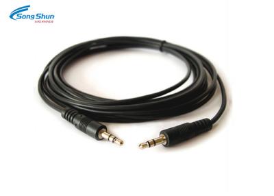 China Negro estéreo IPC/WHMA-A-620 de Jack UL2547 24AWG de la extensión del cordón aux. del cable de audio en venta