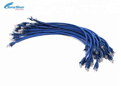 Cina Lunghezza multiconduttore flessibile 0.3m-30m del blu 300MM del cavo della toppa di categoria 5 del router in vendita