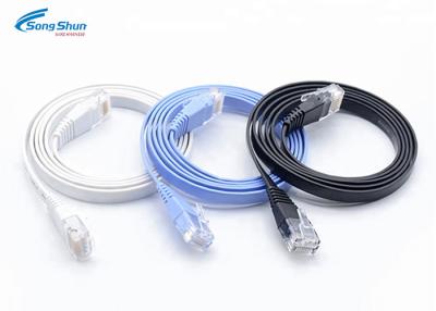 China Cabo flexível do remendo da rede de 1M, ligações do remendo da tomada Cat6 de UnShield RJ45 8P8C à venda