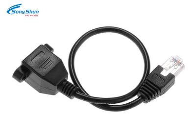 China Enchufe modular protegido par trenzado verde gris de la hoja RJ45 8P8C del cordón de remiendo de la red en venta