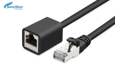 China Männlich-weiblicher abgeschirmter Platten-Berg des Ethernet-Erweiterungs-Netz-Verbindungskabel-RJ45 Cat5e zu verkaufen