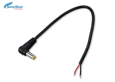 China Kundenspezifische Länge rechtwinkliges DC-Erweiterungs-Kabel, Jack 5,5 x 2.5mm Anschl. 2,5 Millimeter DC-Stromkabel- zu verkaufen