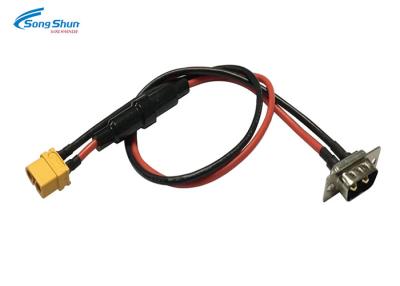 China 12 varón de la pulgada 2W2 - cable del conector de poder del enchufe XT60, 10A cable de transmisión del fusible 14awg en venta