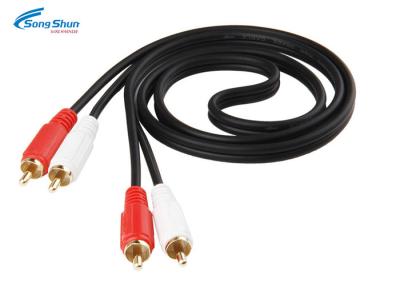 China Alambre del cable de dos audios RCA, cable de extensión video del cable de audio del sistema de pesos americano del convertidor en venta