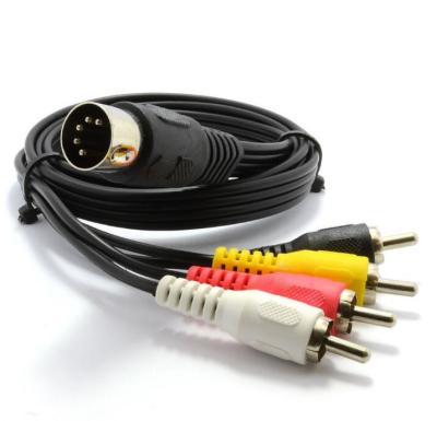 China Kabel-Schnur-Teiladapter RCA-Stecker-Ton-Stange 5 Digital Video-Audio Pin-Minilärm zu Kabel Rca-3 zu verkaufen