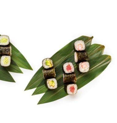 China Hojas de bambú HOBA verde de la naturaleza El ingrediente esencial para servir sushi en venta