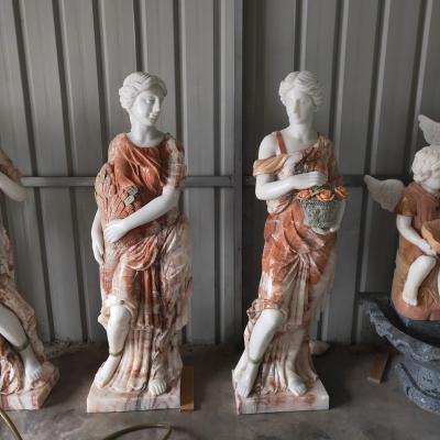 China A Direct Selling Realistic Garden Decorative Greek God Stone Sculpture Female Figure Of Four Seasons Marble Statues for sale