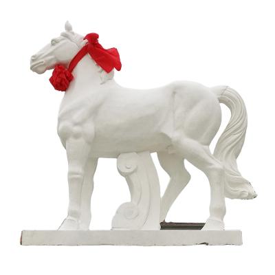 China Europe Wholesale Custom Horse Stone Marble Bringfine Sculpture For Decoration for sale