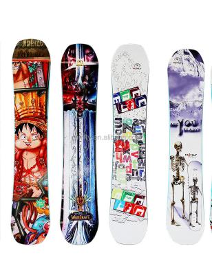 China Wood / Fiberglass / Rubber / PE Three Axle Winter Plastic Snowboard for sale