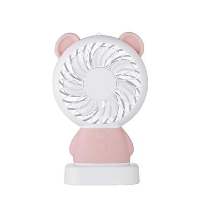 China Handheld Fan With Quiet Necklace Handheld Cute Cartoon Animal Usb Design Mini Portable Led Fan Kids Handheld for sale