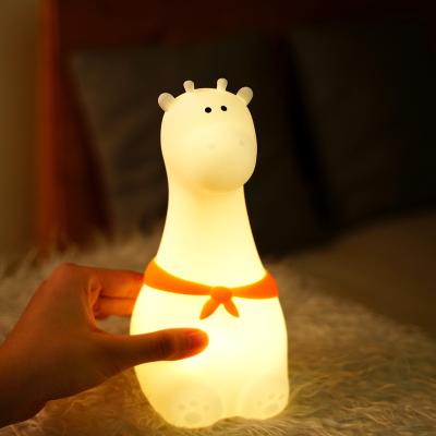 China New-designed Color Changing Soft Silicone Tap Control Silicone Kids LED Toys Night Light For Children for sale