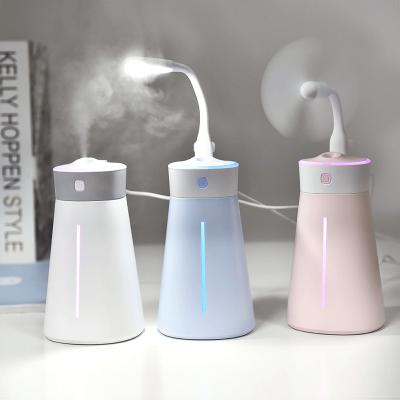 China Color Changing Ultrasonic Mini Lamp Humidifier Air Mist Fan LED Light Room Cool Home Portable Usb Humidifier for sale