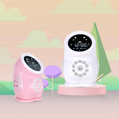 China Antique Style Ready To Get Up Sleep Sounds Alarm Clock Kids Sleep Trainer Machine With Night Light for sale