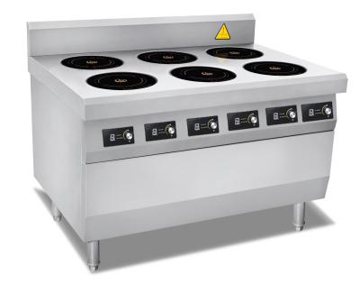 China Custom Freestanding Multi Burner Induction Stove , 3500W 6 Burner Range Cooker for sale