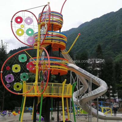 China Eco - Friendly High Tower City Slide Recreational Park Equipment Outdoor Park Equipment for sale