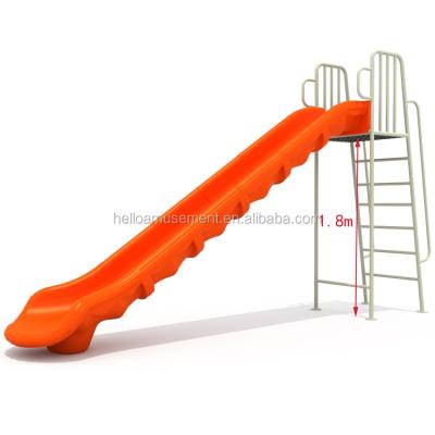 China 1.8 Meter Eco - Friendly Children 's Long Plastic High Outdoor Play Single Slide For Teenagers for sale