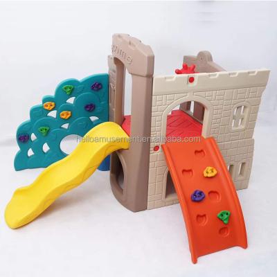 China Eco-friendly Kids Climbing Wall Slide Swing Castle Indoor Playsets Preschool Game For Kids for sale