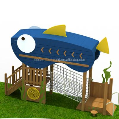 China Playland Playland Eco-friendly Happy Interactive Kids Wooden Playground Structure for sale