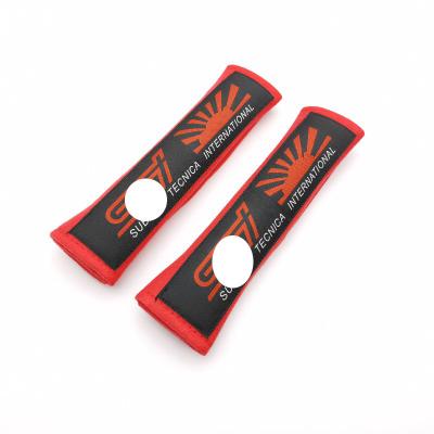 China Wholesale Nylon Woven Racing Seat Emblem Business Label Seat Belt Cover Auto Shoulder Pad Refitting Gift For Jdm Subaru Sti Car Accessories for sale