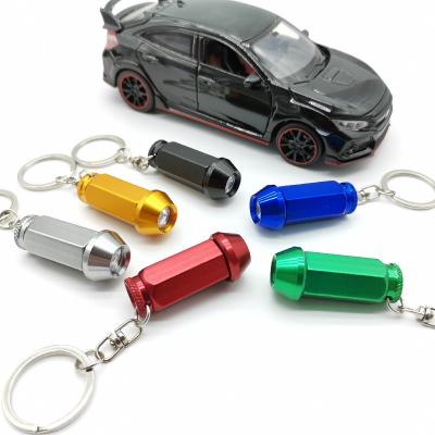 China Nylon Auto Screw Led Key Chain Light Parts Model Metal Factory Wholesale Custom Gift For BMW Ford Jeep Mini Honda Jdm Car Accessories for sale