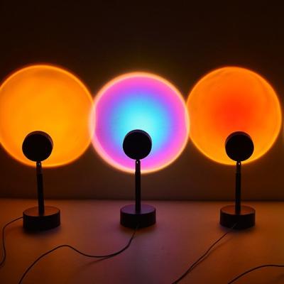 China Modern CE certified available in four colors sunset projection lamp for indoor decorations for sale