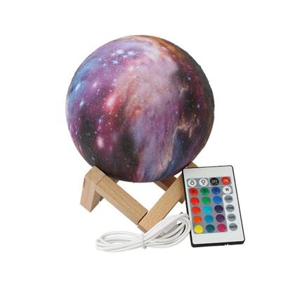 China China Best Price Modern Home Decoration 3D Moon Lamp 16 Colors Changing USB Rechargeable Led Moon Light for sale