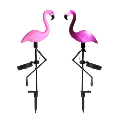 China New Solar Light IP55 Outdoor 2 Decorative Garden Lawn Solar Led Flamingo Landscape Light for sale