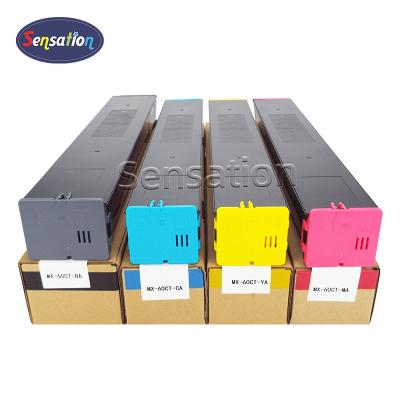 China Compatible toner cartridge COMPATIBLE for sharp toner MX-60CT MX-60AT MX-60FT MX-60GT MX-60JT C2621 3121R 3081RV 3581 4081 5081 6081DV 3060 for sale