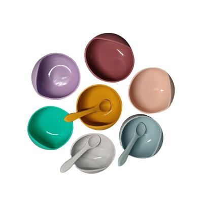 China Baby Free Suction Design BPA Free Non Slip Weaning Bowl Dishwasher Friendly Baby Bowls for sale