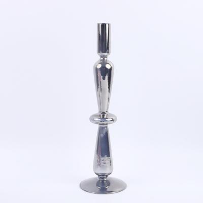 China 2022 Home Decoration Good Price Hot Selling Colored Glass Candle Holder Hand Blown Glass Candle Holder for sale