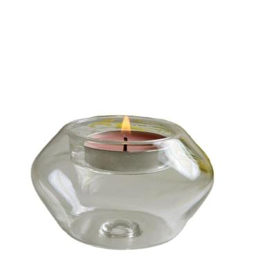 China New Product New Design Home Decoration China Manufacturer Candle Holder Hand Blown Glass Candle Holders for sale