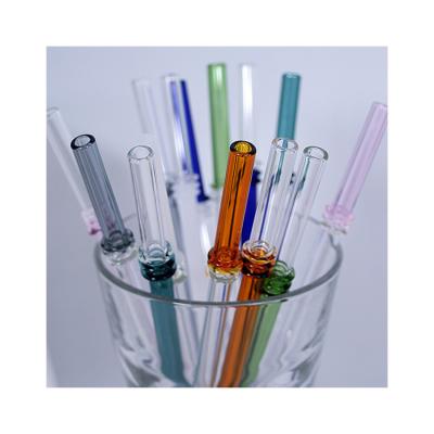 China Hot Sale China Manufacture Quality Reusable Glass Straw Viable Drinking Glass for sale