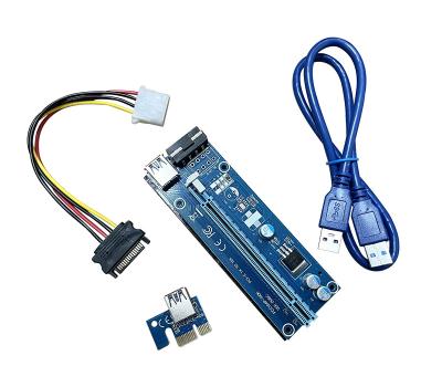 China PCI-E 1X to expansion VER 006C, 60cm PCIe (6 Pin) 12.9*4.4*1.2 usb 3.0 graphics card adapter pcie 16X riser card 60CM for sale