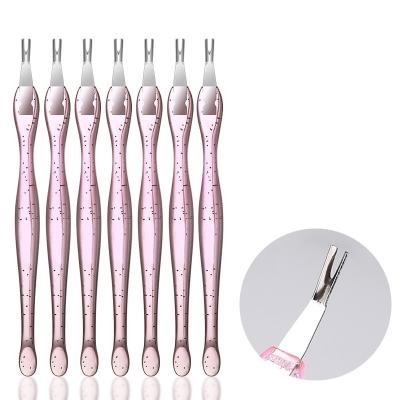 China Toe Cuticle Finger Cuticle Fork for Dead Skin Trimmer Fork Pusher Crystal Acrylic Cuticle Callus Remover Fork Trimmer for sale