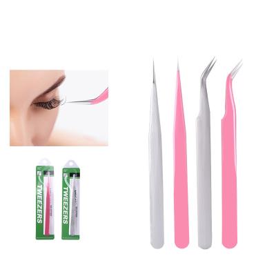 China Eyelash Grafting Beauty Lash Grafting Tool Professional False Eyelashes Stainless Steel Eyelash Tweezers for sale