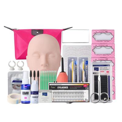 China Training Practice Professional 19 PCS Eyelash Extension Training Kits Makeup Tool For Beggning Lash Kit Set With Eyelash Extension Kit Tools for sale