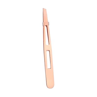 China Oblique Eyebrow Tweezers Private Label Stainless Steel Eyebrow Tweezers Hair Removal Eyelash Tweezers Best for sale