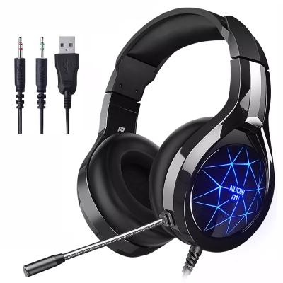 China Deep Bass Stereo Computer Game Headphones Earphone Computer Gaming Headset With Microphone LED Light Professional PC Gamer For Xiaomi for sale