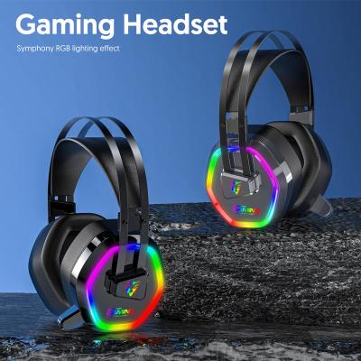 China G608 Earphone Gaming Headset With Short Microphone RBG Lights Set Usb Headset Earbuds Noise Cancel For PS4 Xbox One PC Gam Headset for sale