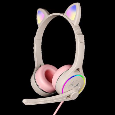 China Cute SY-G30 Earphone Ear Headset Kids Student Led Luminous With Microphone Suitable For Learning Office Music for sale